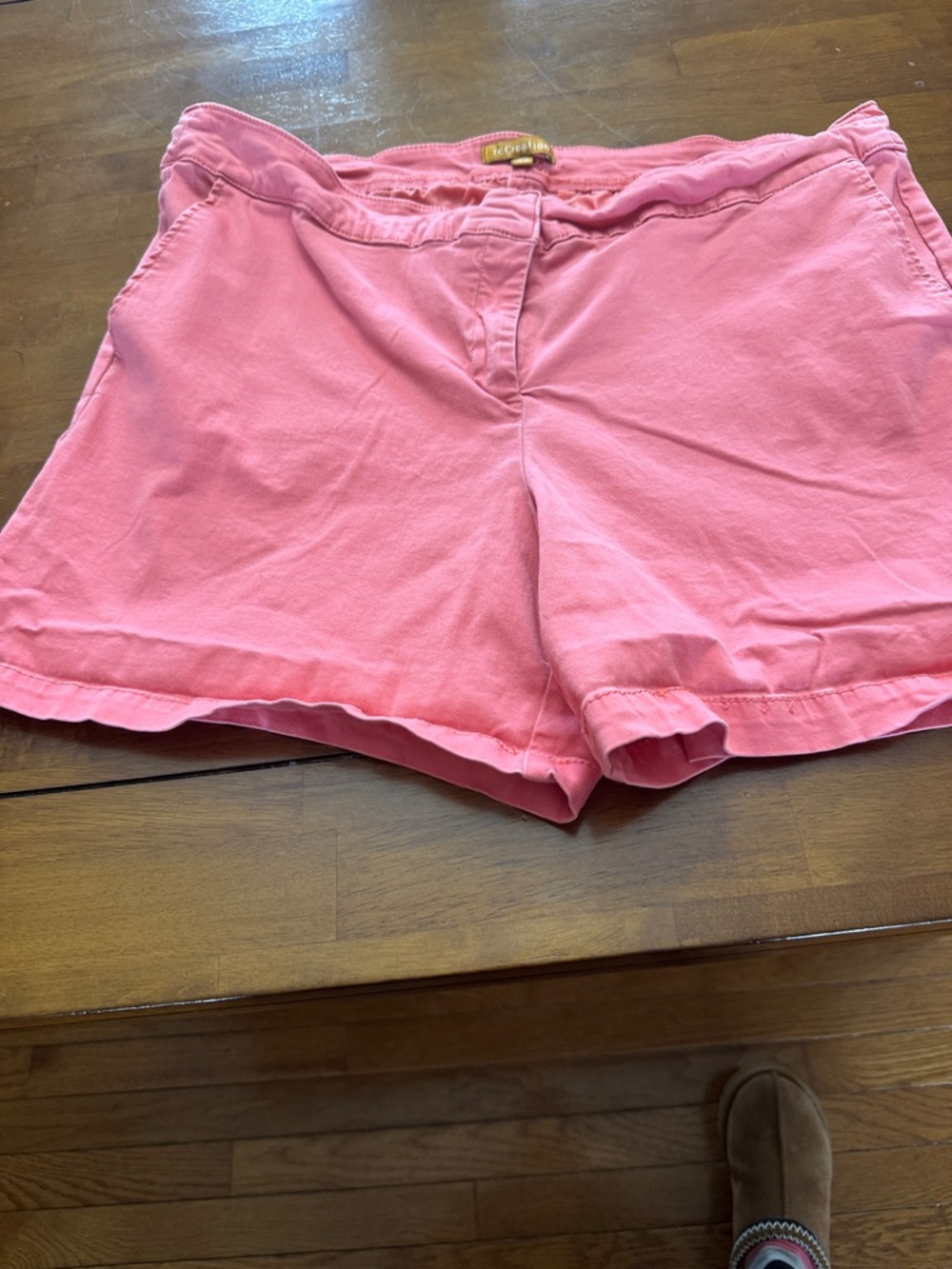 Women’s Coral Pink Cotton Bermuda Shorts